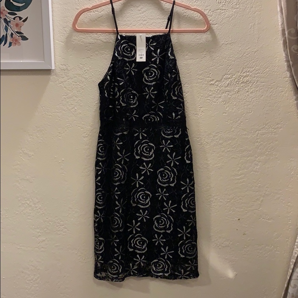 Francescas black and silver lace dress